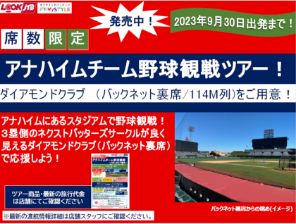 日米ともに野球が熱い！！迫力満点の野球観戦を楽しもう♪
