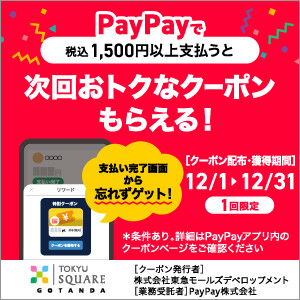 【再来店クーポン】1月に使えるPayPay10%還元クーポン配布中!